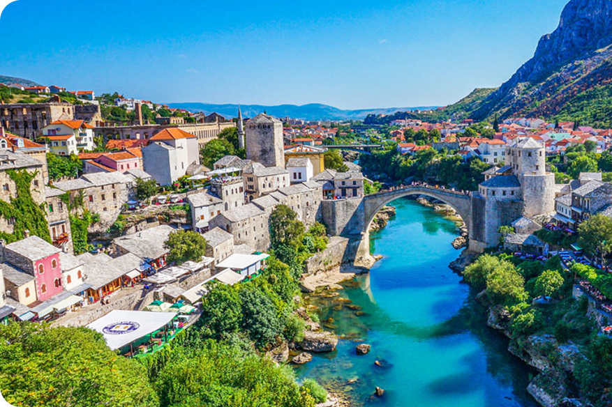 Expansive view of a sunrise over a mountain range in Eastern Europe